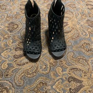 Black Cutout Women's Shoes
